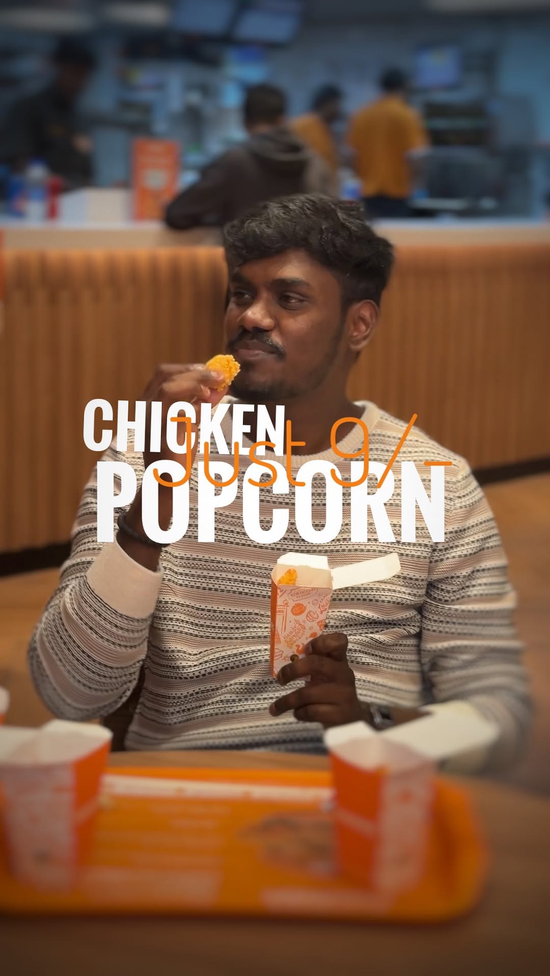 Instagram post by @smiley_foodvines for Popeyes. Caption reads: ‼️ chicken popcorn at 9/-🤯🤯

⚠️Limited Time....