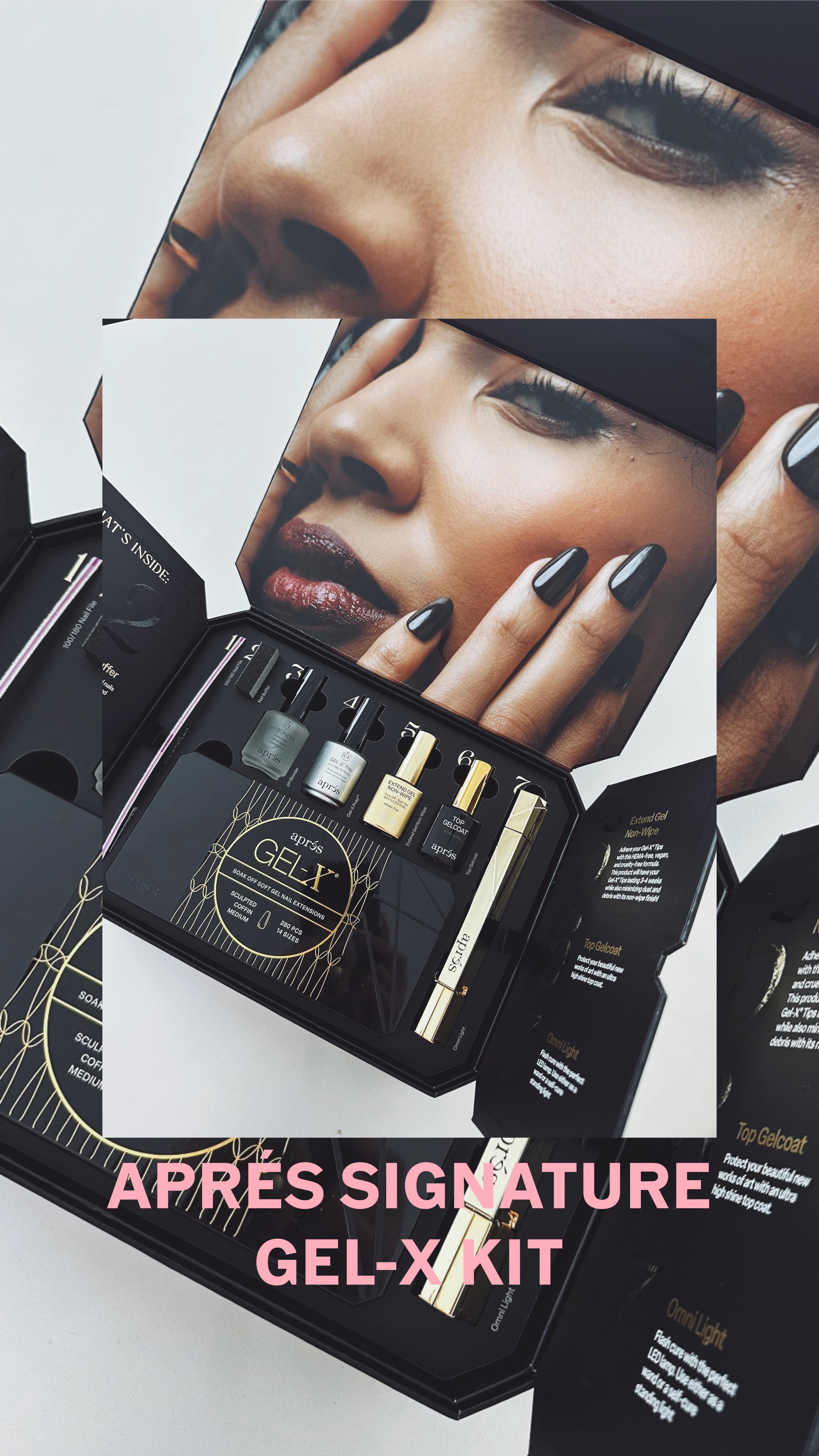 Instagram post by @chrmdbysarah for Apres Nail. Caption reads: •| NAIL MAIL |• Let’s unbox the new Aprés....