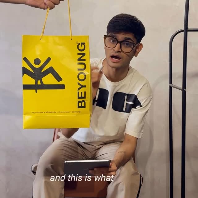 Instagram post by @yashhirann for BEYOUNG. Caption reads: @beyoung.in_official just turned 7, but the deals....