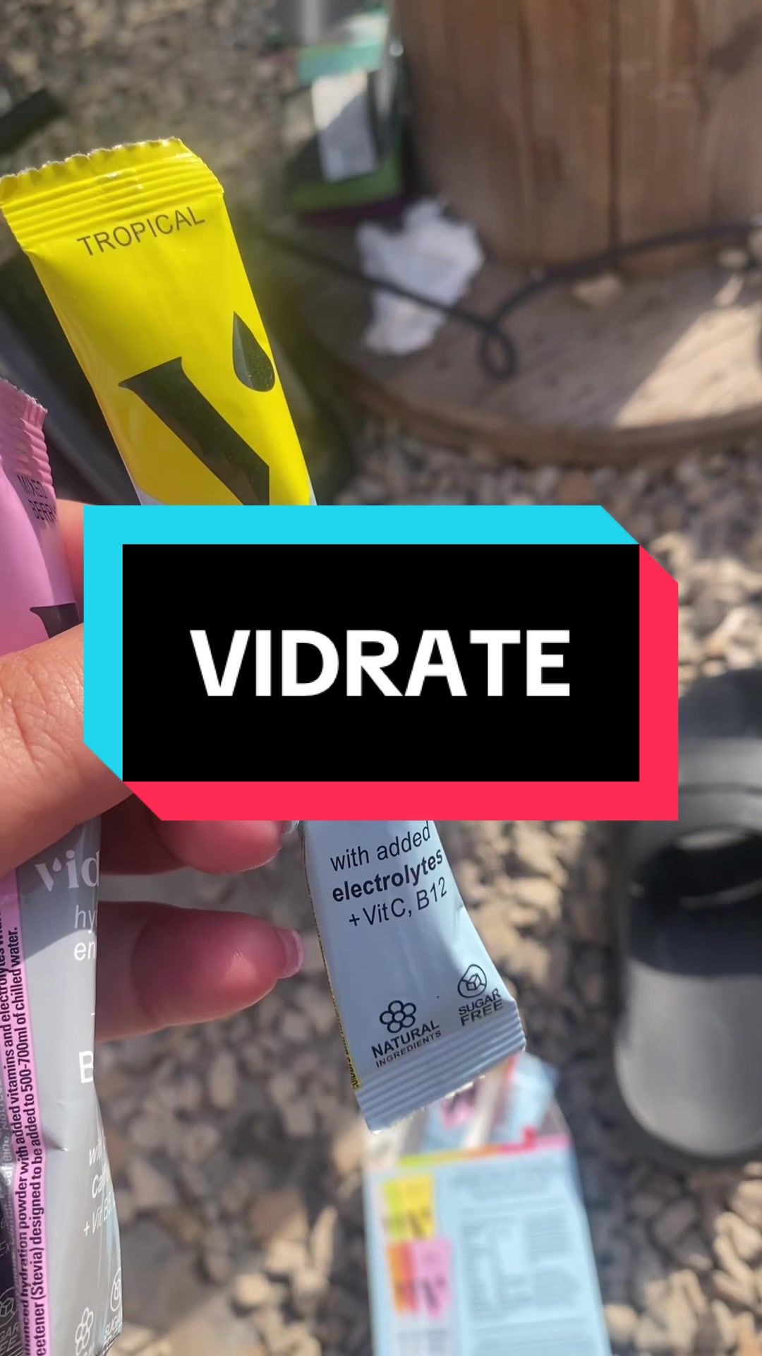 TikTok post by @kandy_kitty87 for ViDrate. Caption reads: My go to drink (apart from the end ones😅)....