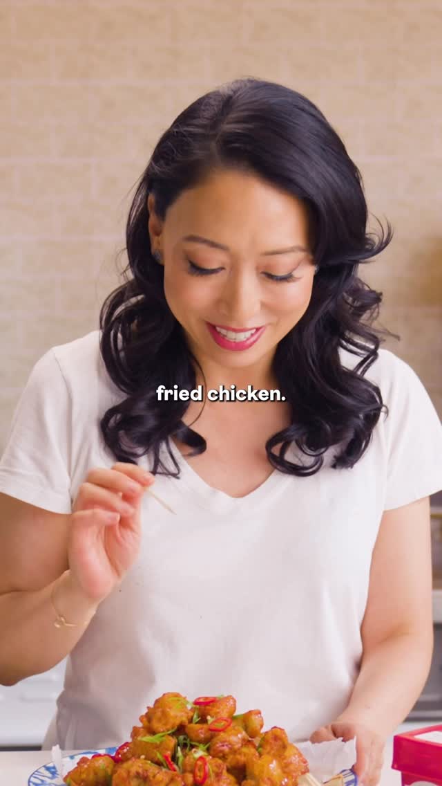 Instagram post by @judyjoochef for Ocado. Caption reads: Ad. Crispy, golden, and packed with Seoul.....