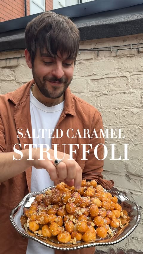 Instagram post by @jonnymulyk for Waitrose. Caption reads: AD It’s struffoli season. I’ve been to @waitrose....