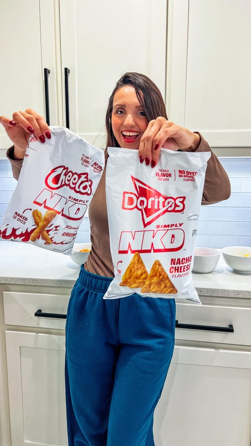 Instagram post by @mariasjsanchez for Frito-Lay. Caption reads: #AD Color-blind test! @fritolay just dropped their....