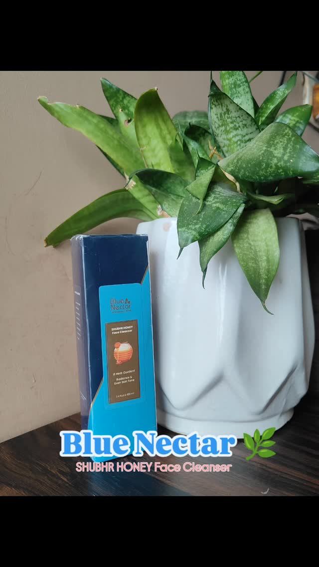 Instagram post by @_rimjhim023_ for Blue Nectar. Caption reads: Blue Nectar SHUBHR Honey Face Cleanser🌿

#viral....