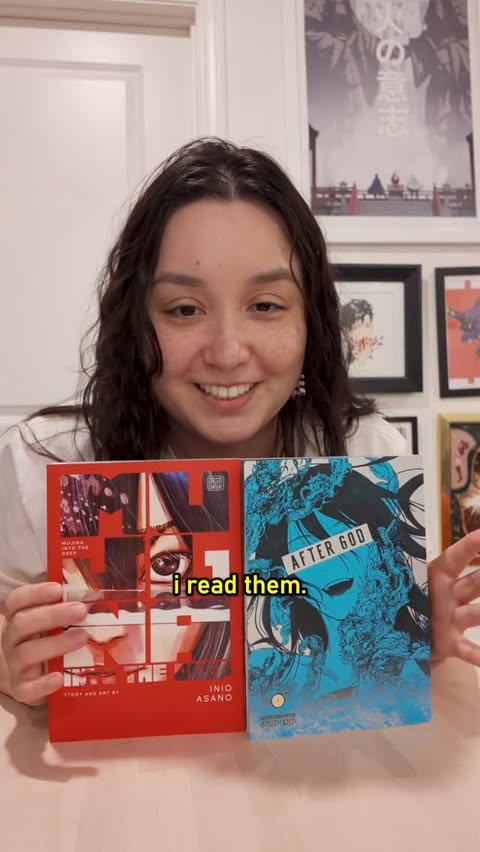 Instagram post by @mangamamapari for VIZ. Caption reads: My latest manga haul! @vizmedia “After God” -....