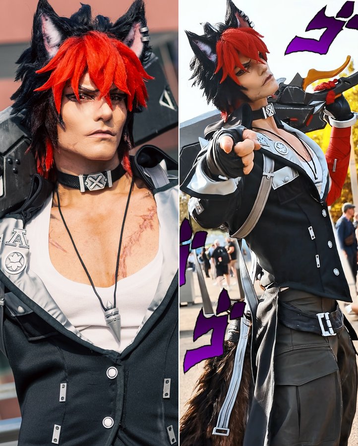 Instagram post by @taryn_cosplay for Zenless Zone Zero. Caption reads: "GET...UP!!!" 😤😡
✨ KOMANO MANATO (Never make a....