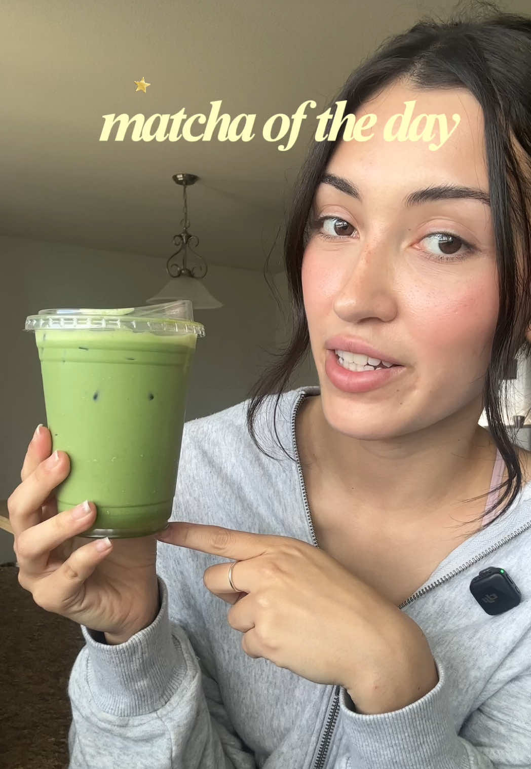 TikTok post by @vivianafloraa for Jade Leaf Matcha. Caption reads: [...] #matcha #bananamatcha #homebarista @Jade....
