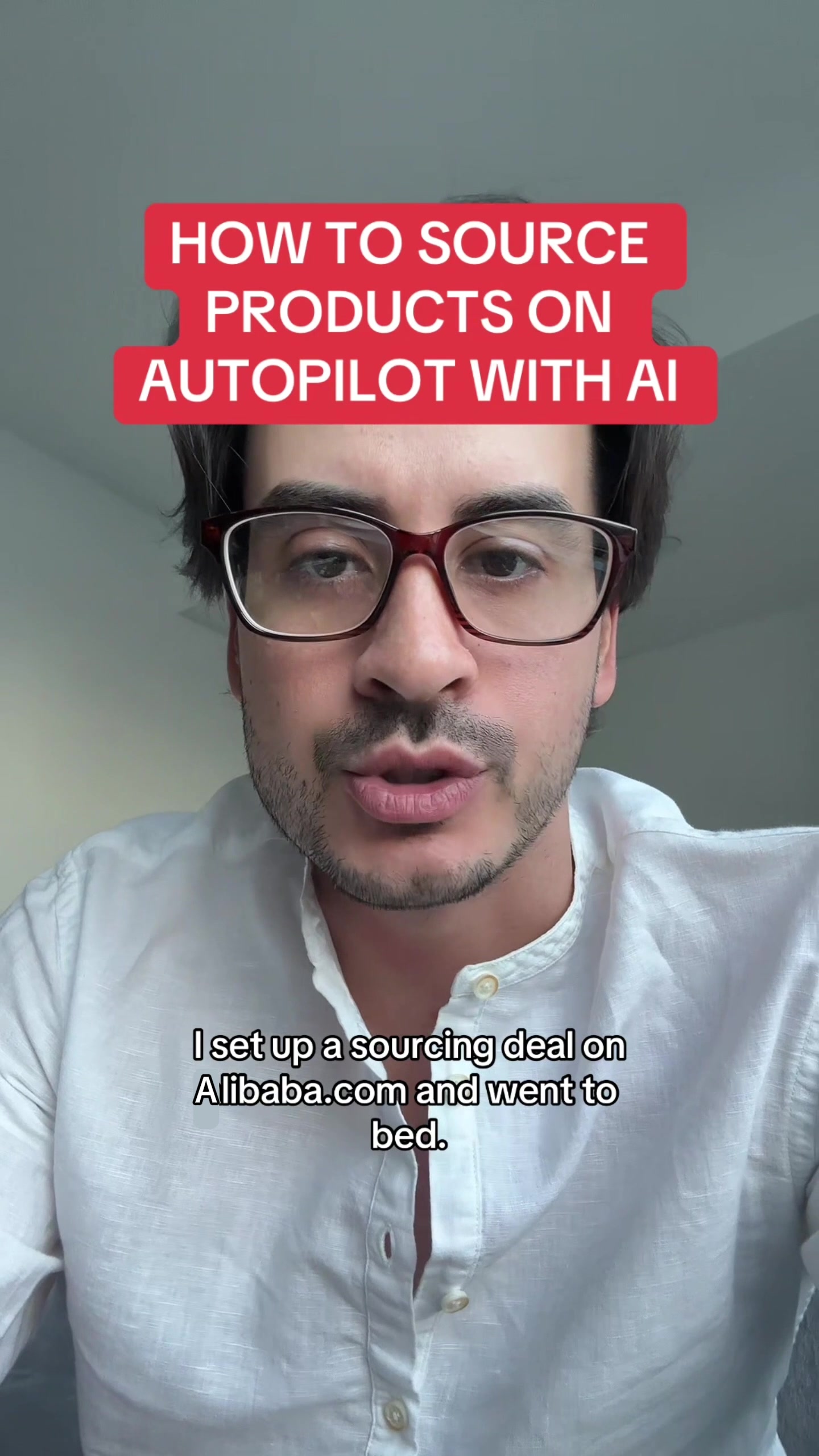 TikTok post by @ericdoesecom for Accio. Caption reads: [...] tabs and waiting days for suppliers? Accio....