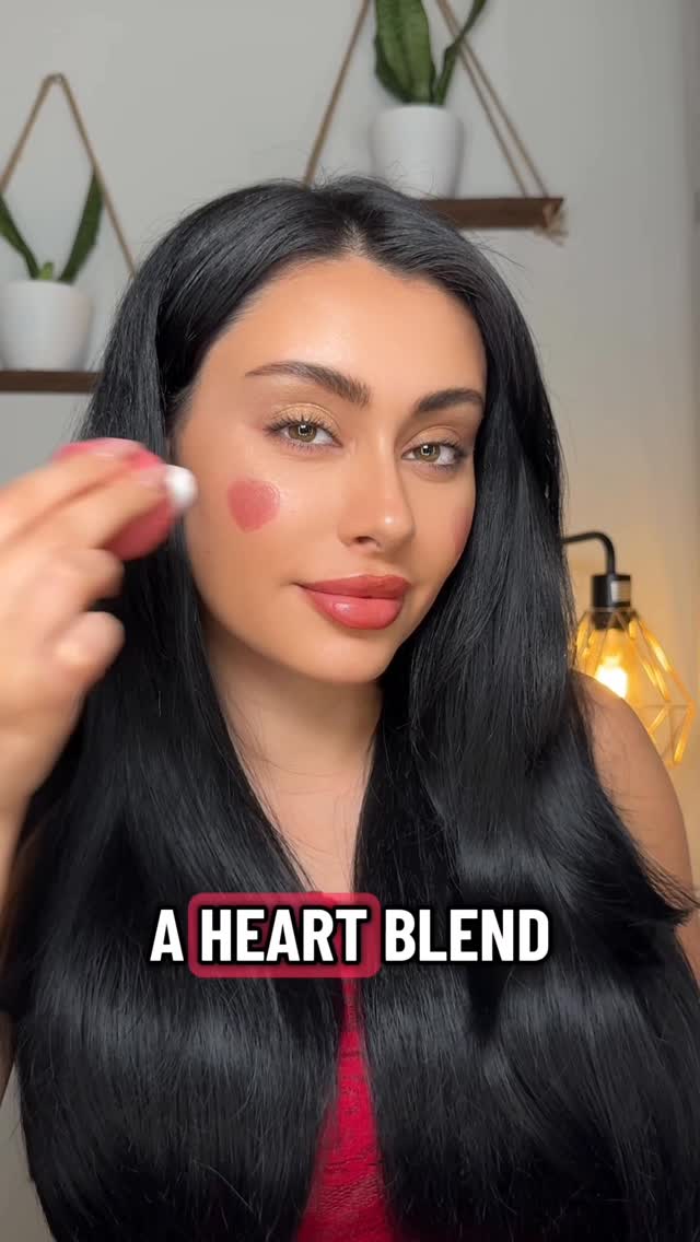 Instagram post by @atosaagha for Kaja Beauty. Caption reads: Holiday glam in three easy steps ✨ Eyes ✔️ Cheeks....