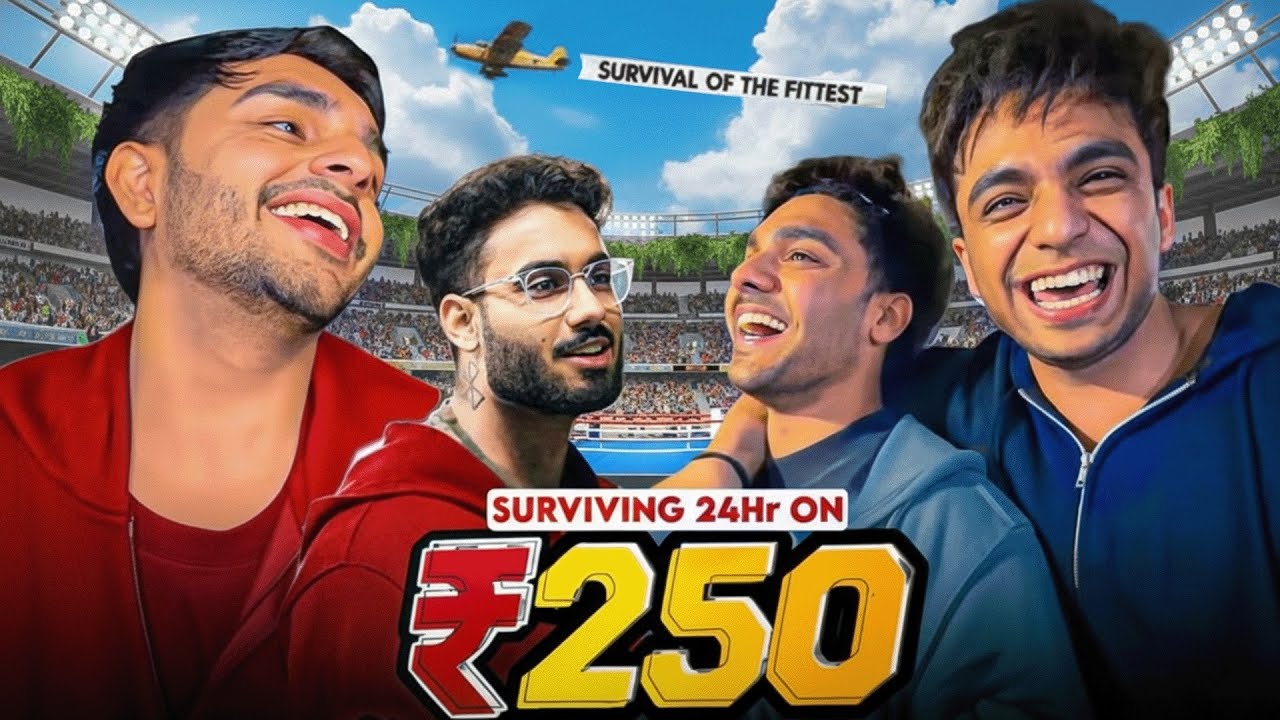 YouTube post by @aarushbhola17 for Bigmuscles Nutrition. Caption reads: Survival Challenge Finale - Let’s see who will win....