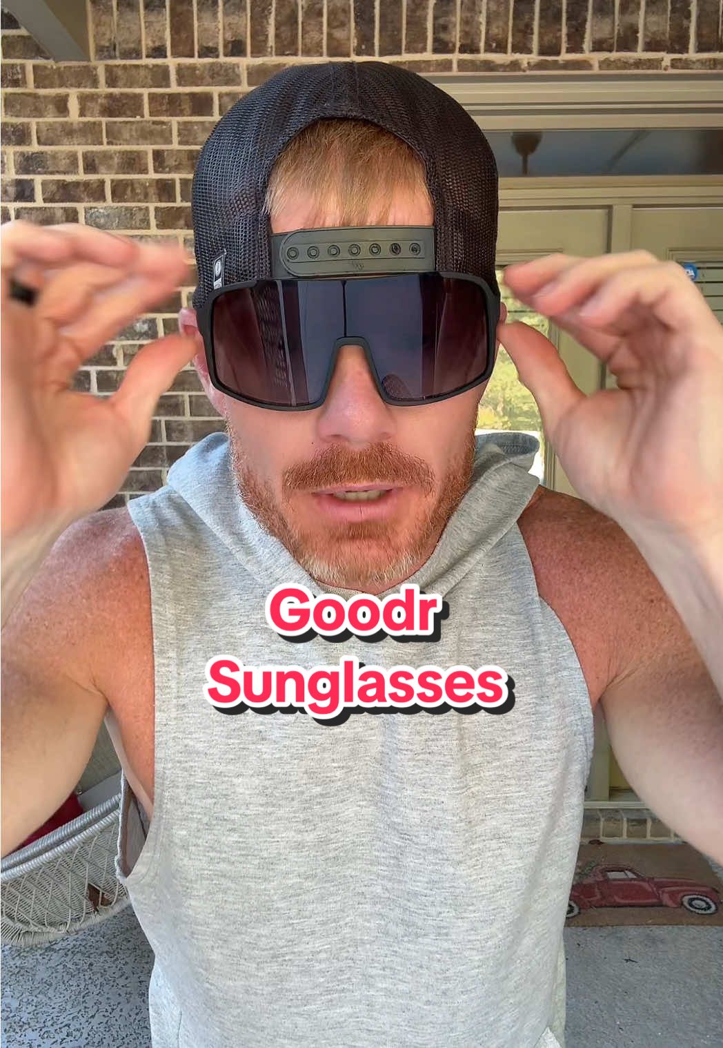 TikTok post by @dustinrwalton for Goodr. Caption reads: [...] this bundle pack of sunglasses @goodr just....
