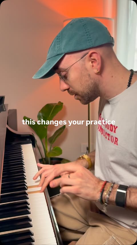 Instagram post by @costantinocarrara for Yamaha Music. Caption reads: This changes how you practice forever 🎹 Extrack....