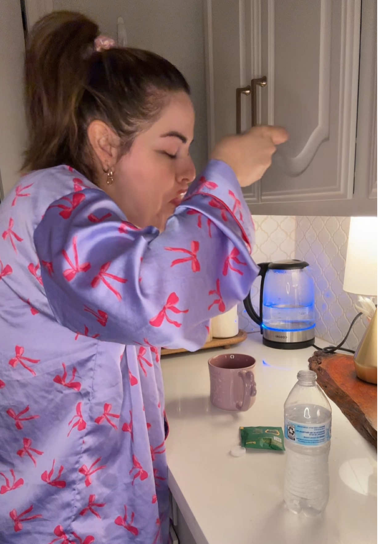 TikTok post by @ashley_l_saenz for Barlean's. Caption reads: Good morning! Let’s make some coffee @Barlean's....