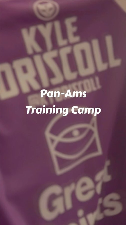 Instagram post by @kydriscoll for Gaidama. Caption reads: Pan-Ams Training Vlog 3 🥇
Time to go let it fly....