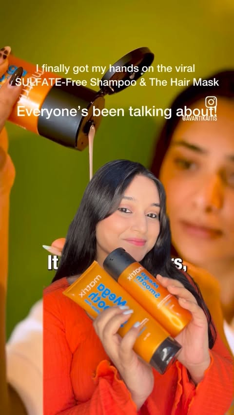 Instagram post by @mehh_ipsita for Matrix. Caption reads: [...] Smooth, and the frizz disappears like....