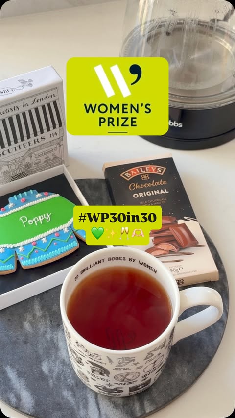 Instagram post by @poppysreads for Women's Prize. Caption reads: the @womensprize is turning 30!! 💚 (pr/gifted) i....