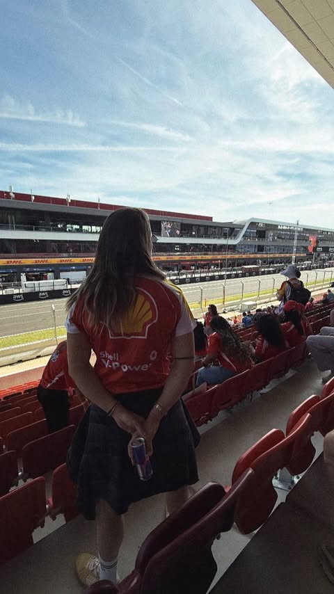 Instagram post by @eva_samkova for Shell. Caption reads: What a weekend! 🔥thx @shell @shellmotorsport....