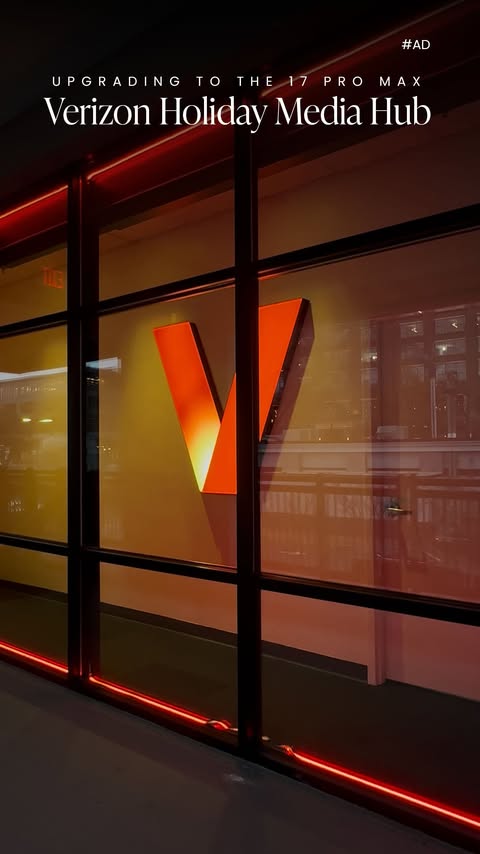 Instagram post by @themiaharden for Verizon. Caption reads: #ad This holiday season feels a little different....