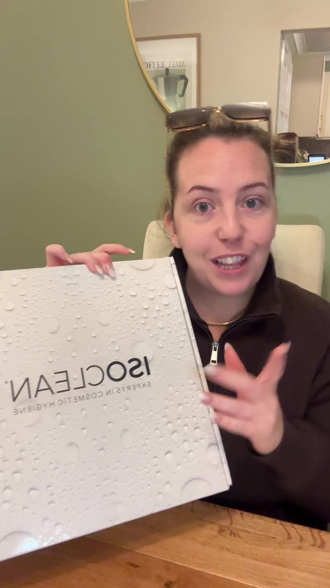 TikTok post by @lyndseysherlock3 for ISOCLEAN Ireland. Caption reads: Finally got my hands on an @ISOCLEAN IRL mystery....