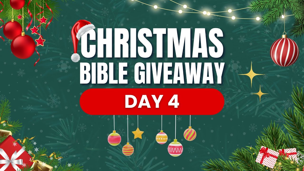 YouTube post by @timwildsmith for Unsplash. Caption reads: Day 4: Cambridge Bibles | Christmas Bible Giveaway....