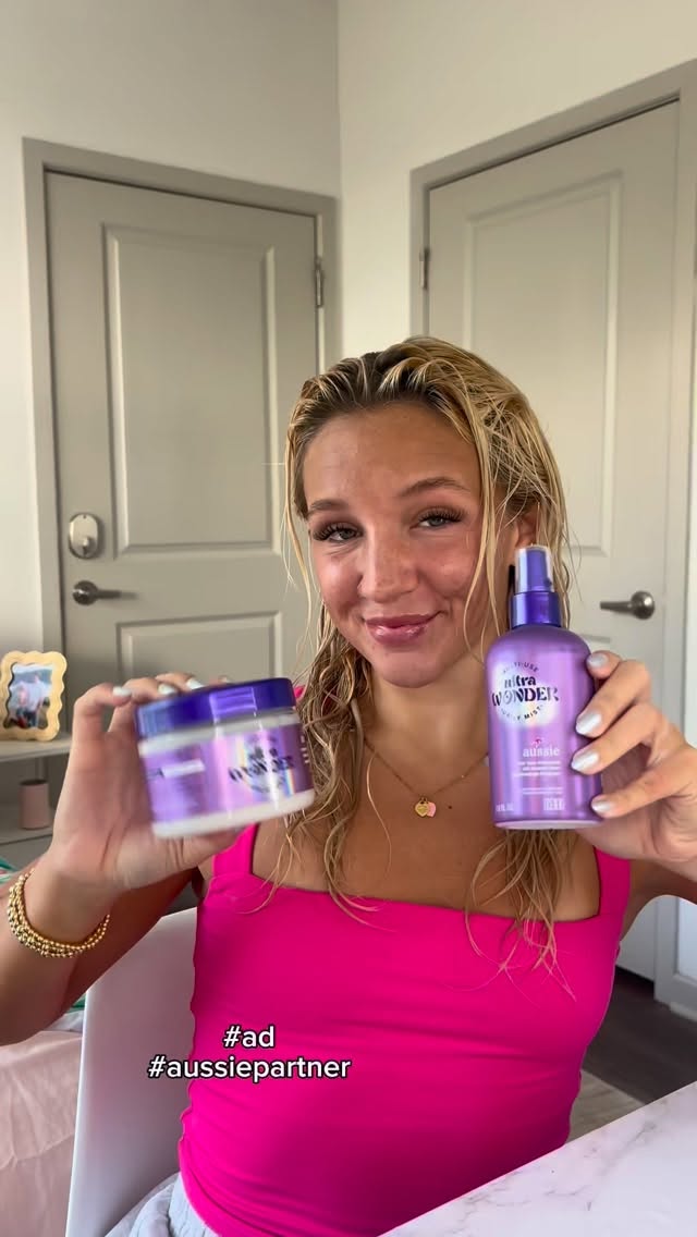 Instagram post by @ellaa.best for Aussie Hair. Caption reads: @aussiehaircare #ad #aussiepartner Ultra Wonder is....