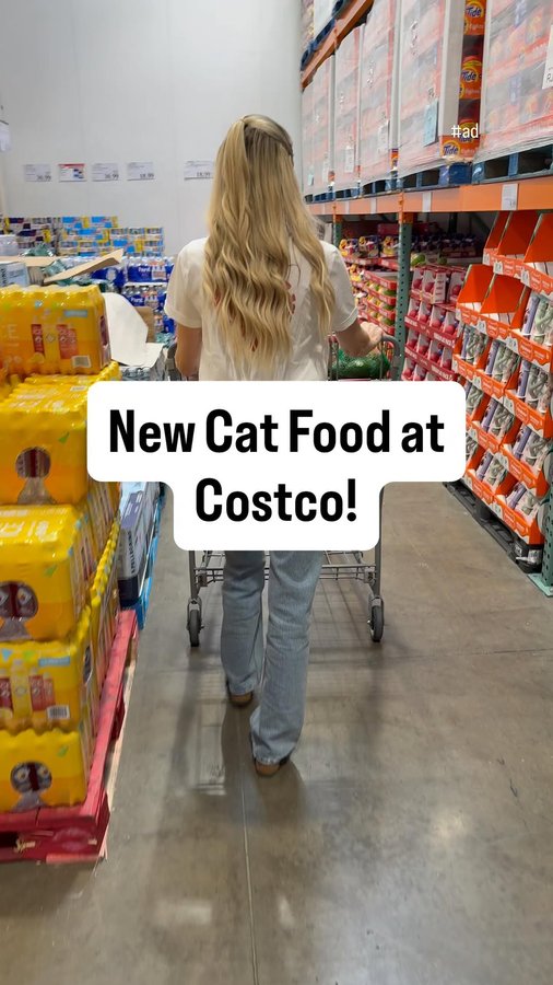 Instagram post by @costcohotfinds for Purina One. Caption reads: #ad 🐾 New and paw-some! @Friskies is NOW at....