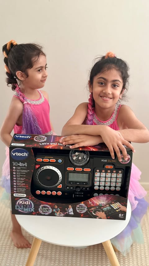 Instagram post by @everyday.biz for VTech USA. Caption reads: Let the little DJs take over the party! The....