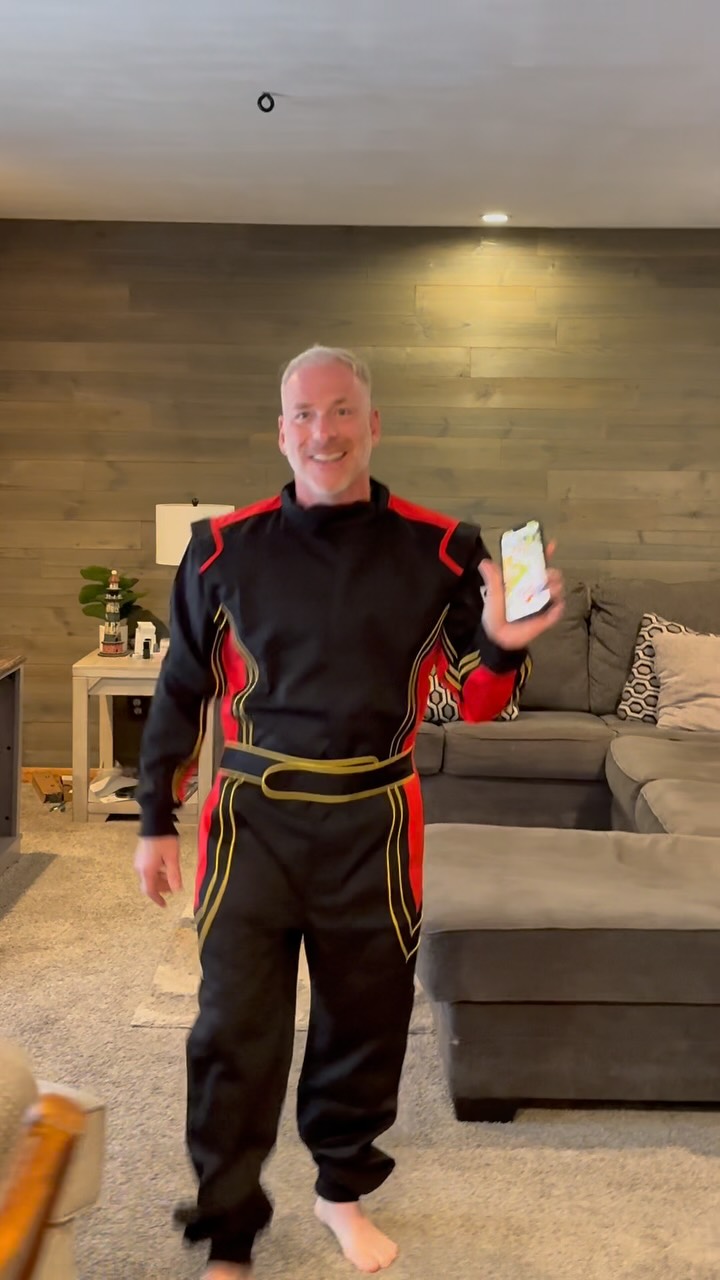 Instagram post by @corbinmillet for monopolygo. Caption reads: My dads new suit isn’t as cool as the Fantastic....