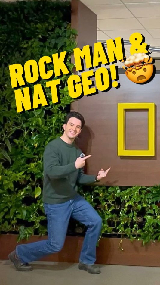 Instagram post by @rockmanethan for National Geographic. Caption reads: [...] excited to be collaborating with National....