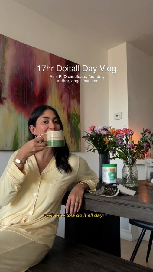 Instagram post by @wellbyshania for Organika. Caption reads: I started drinking protein shakes at 6yrs old,....