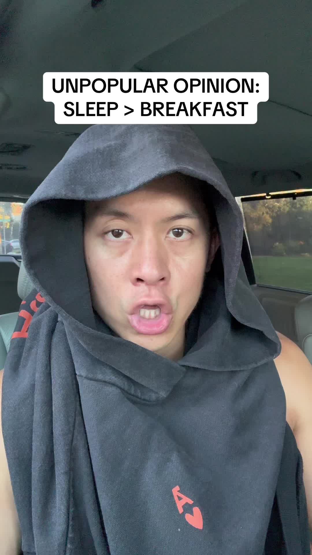 TikTok post by @alanlinplus for LiquidPlus. Caption reads: Sleep > Breakfast all day every day.  Grab your....