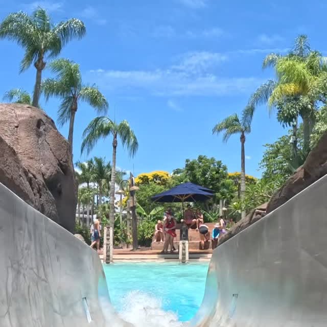 Instagram post by @disneywaterparks for Walt Disney World. Caption reads: Sliding into the first day of summer ☀️

#Disney....