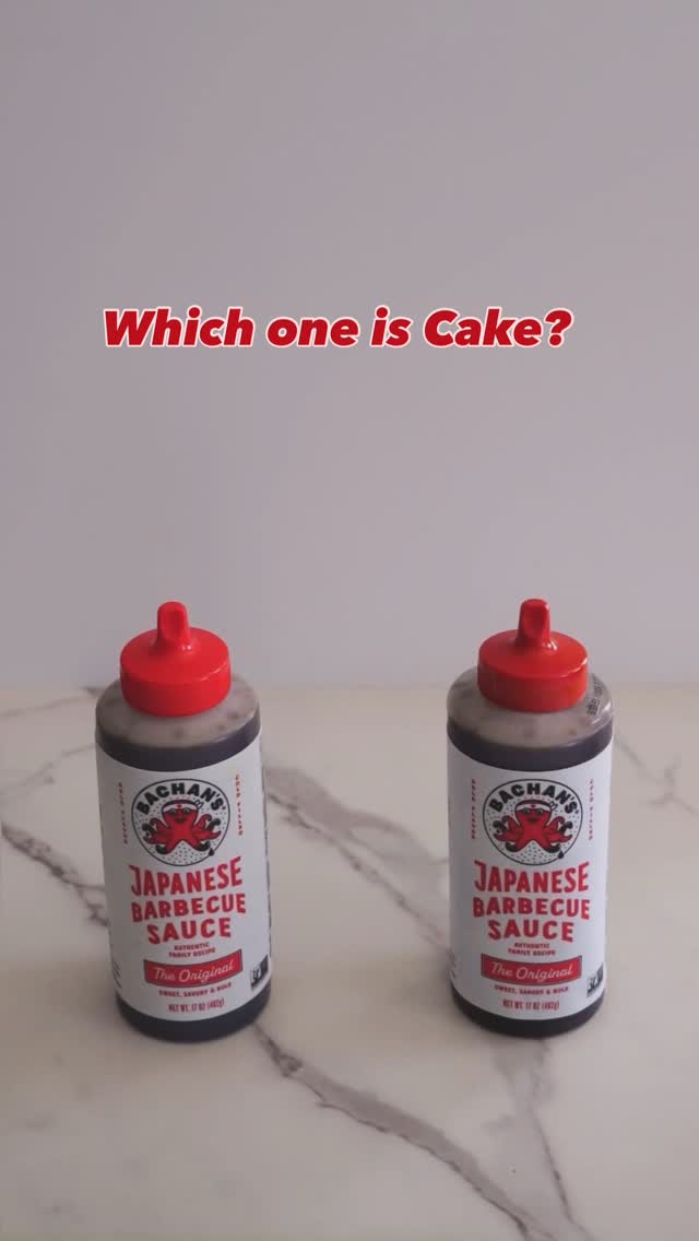 Instagram post by @cakesbymarian_ for Bachan’s. Caption reads: Did you spot the cake? Celebrating @trybachans....