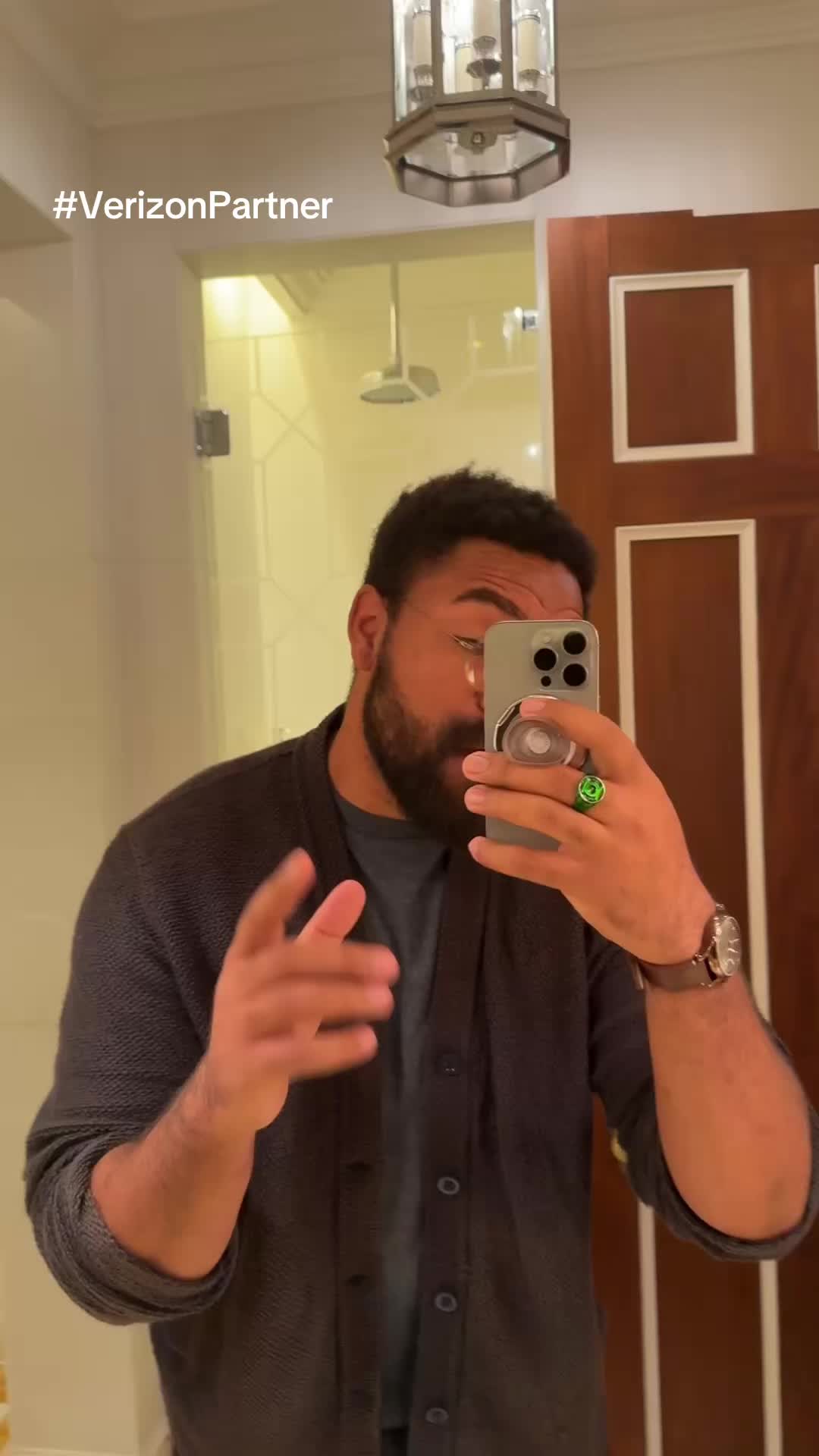 TikTok post by @jordan_the_stallion8 for Verizon. Caption reads: #VerizonPartner Loyalty is important… especially....