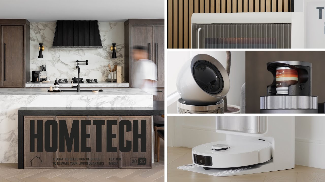 YouTube post by @JustinTse for BALMUDA. Caption reads: Home Tech Gadgets // My Smart Cleaning & Cooking....