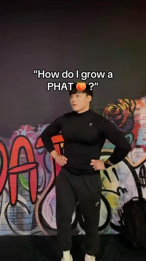 Instagram post by @thekoreanhulk for Boba Tea Protein. Caption reads: My 3 Favorite Exercises to growing your glutes!....