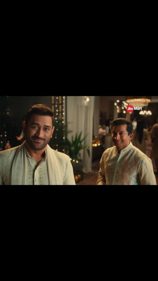 Instagram post by @narainkarthikeyan for JioMart. Caption reads: On the track, every second counts. And off the....