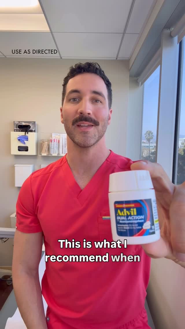 Instagram post by @collinsjake for Advil. Caption reads: #ad As a primary care provider, I recommend Advil....