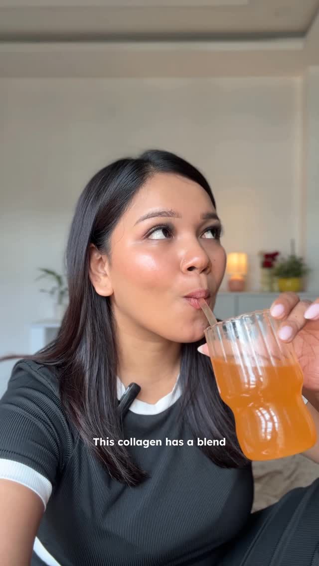 Instagram post by @khyyyatii for HK Vitals. Caption reads: Who knew one simple drink could be a total skin....