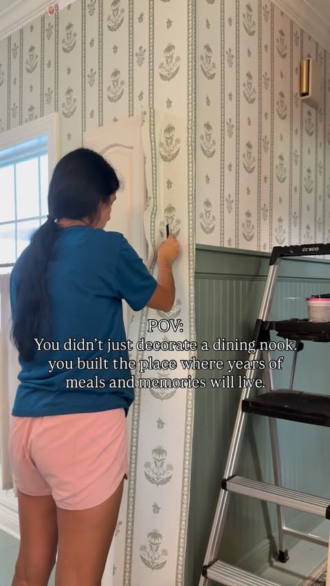 Instagram post by @theginghamcottage for Sherwin-Williams. Caption reads: The kind of space our family will linger in, where....