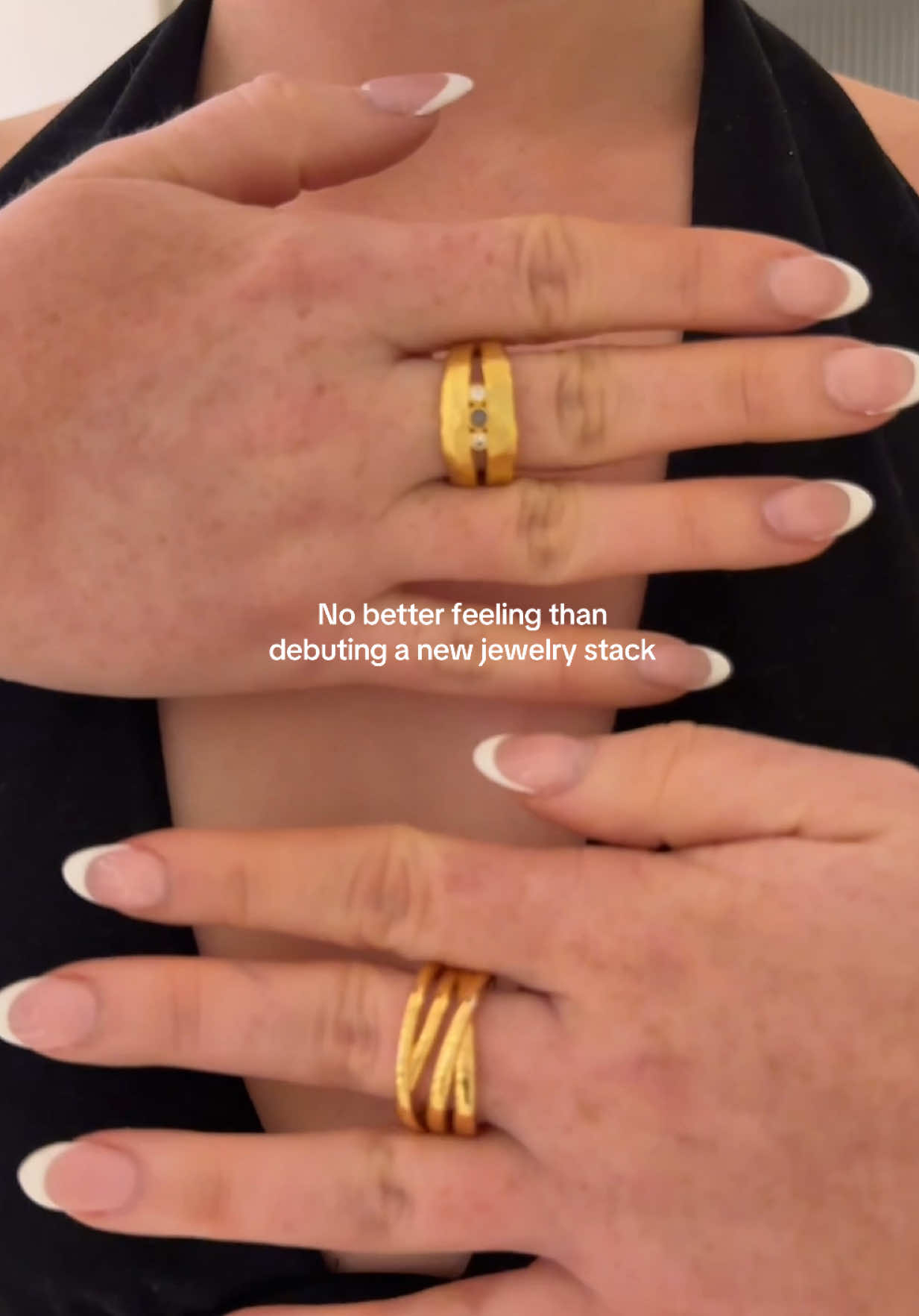 TikTok post by @fromcaitie for En Route Jewelry. Caption reads: simply obsessed @en route jewelry #enroutejewelry....