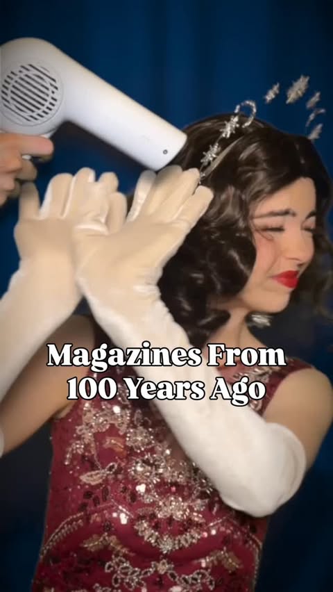 Instagram post by @samstimecapsule for BABEYOND. Caption reads: Unreleased 1920s Magazines📰 Wearing....