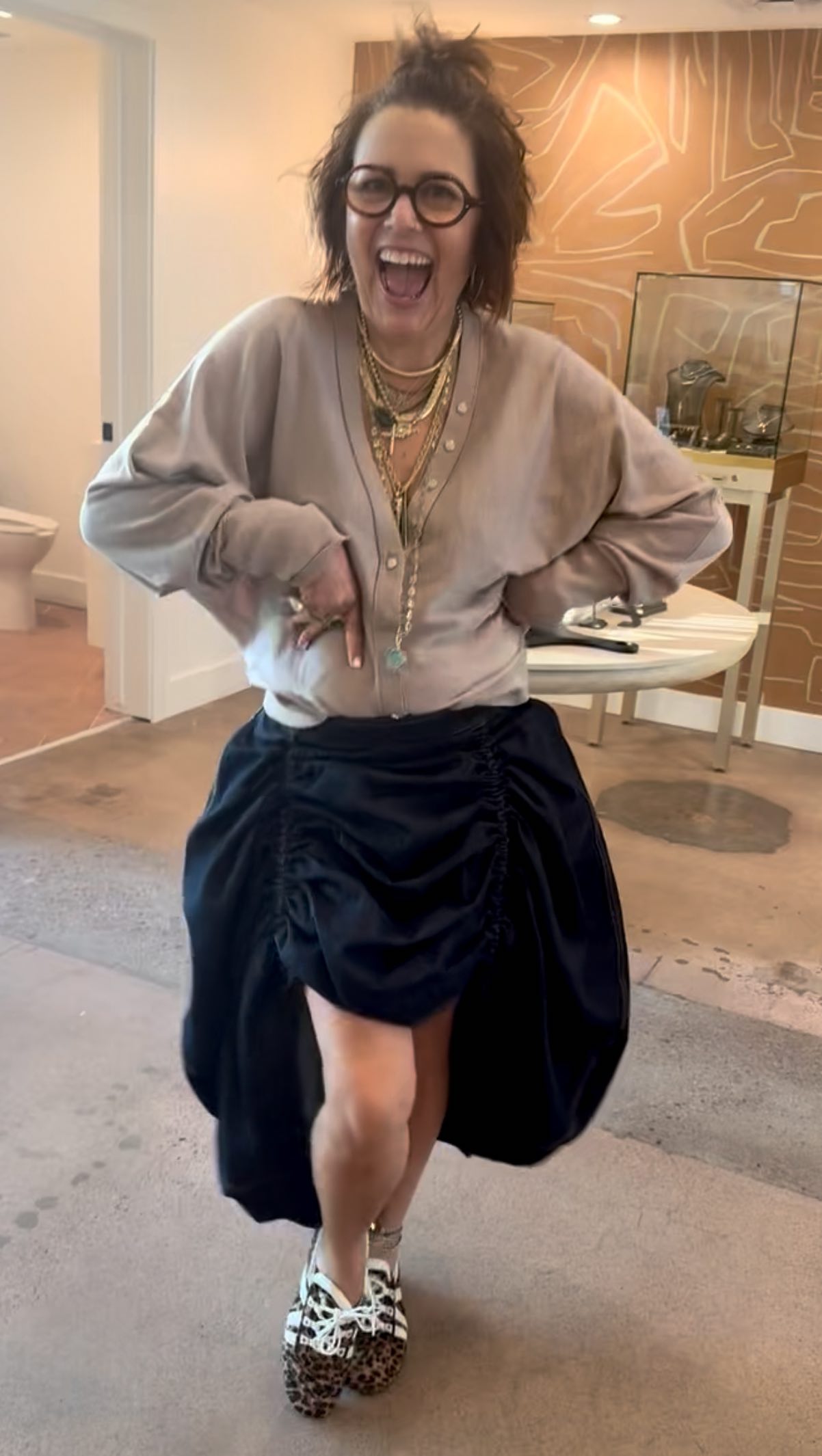 Instagram post by @moniquelvoes1968 for ZIMMERMANN. Caption reads: So many questions on this skirt! Don’t blame you!....