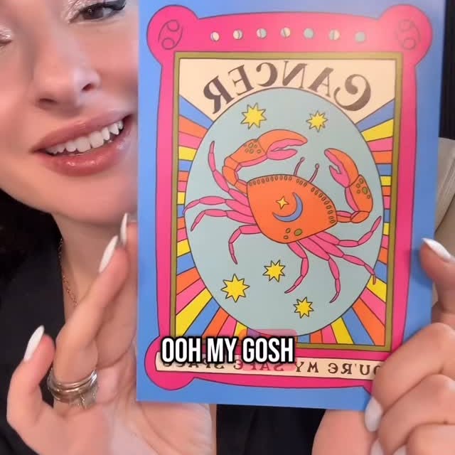 Instagram post by @alizakelly for Moonpig. Caption reads: IF YOU’RE FRIENDS WITH A CANCER, CONSIDER YOURSELF....