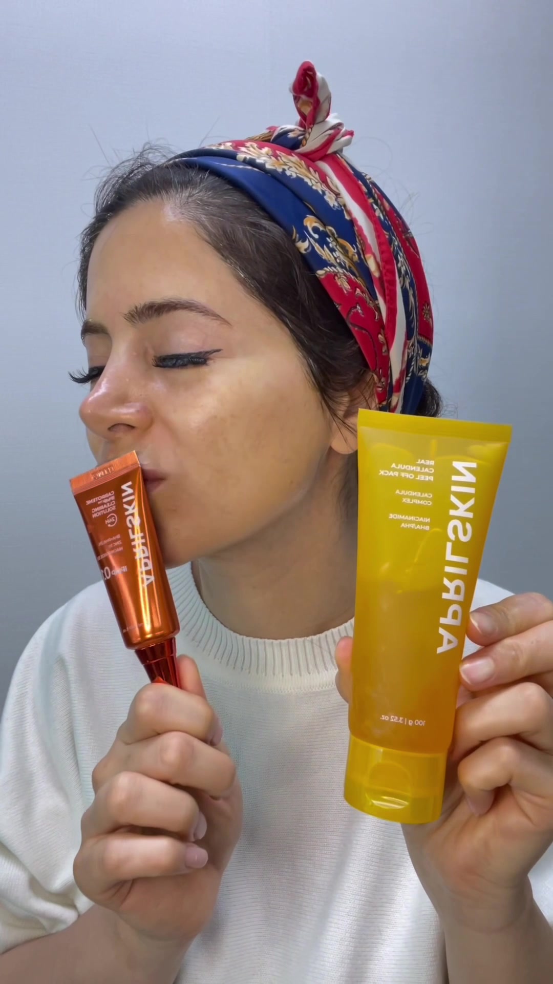 TikTok post by @raheleh.soheily for APRILSKIN. Caption reads: How i clear my acne 🙈❤️ @APRILSKIN USA ....