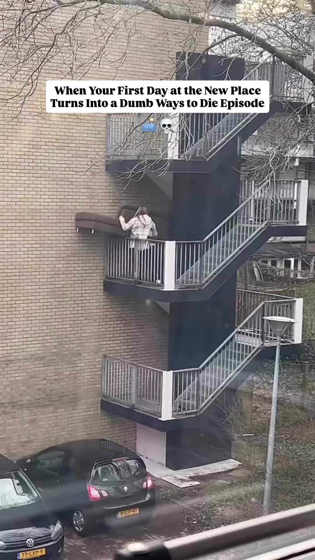 Instagram post by @amsterdam.explores for Tripscout. Caption reads: New place, new challenges… and a couch that won’t....