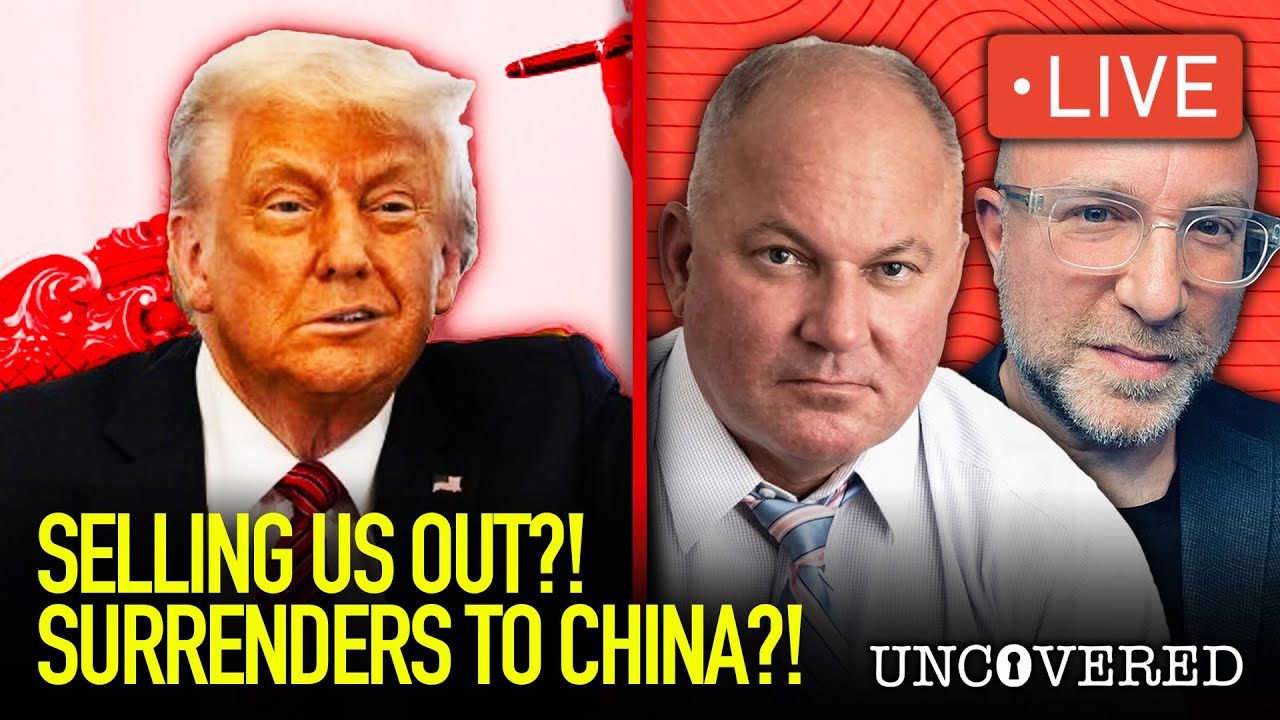 YouTube post by @MeidasTouch for Mack Weldon. Caption reads: LIVE: MAGA gets UNCOVERED with Massive Trump....