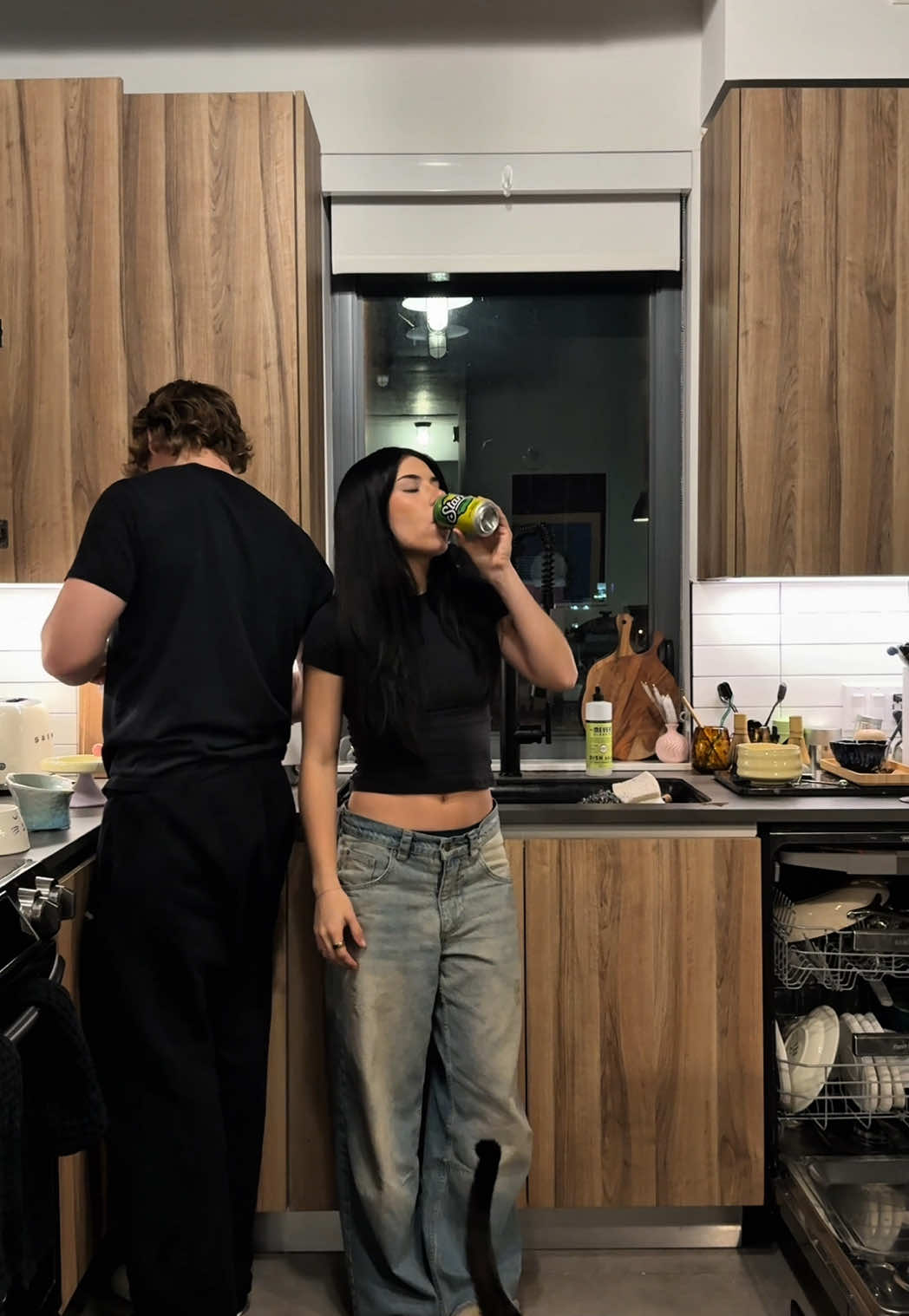TikTok post by @ferchugimenez for Starry. Caption reads: #starrypartner spend a chill night in with me!....