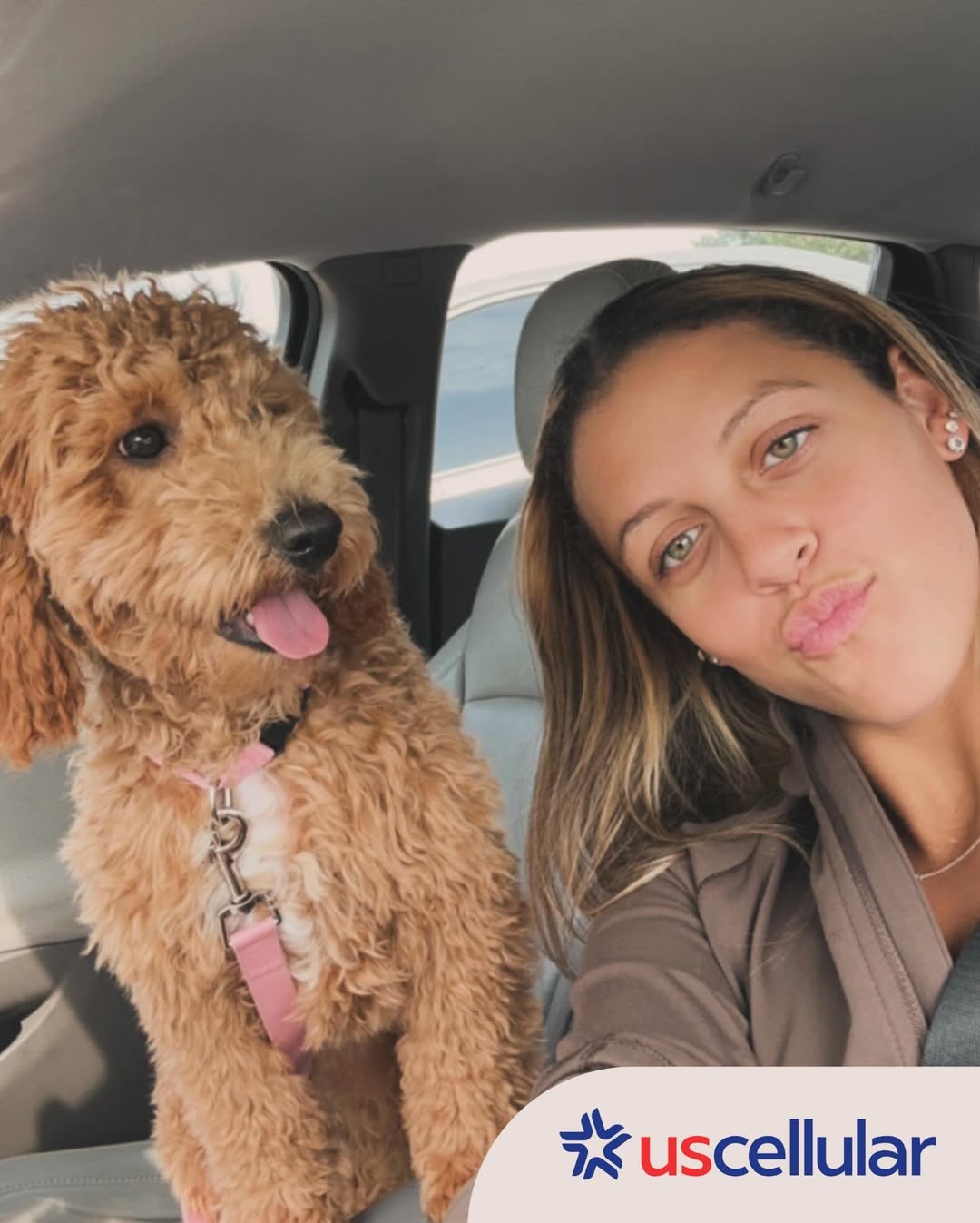 Instagram post by @gabbie.marshall for UScellular. Caption reads: I’m excited to be partnering with @uscellular -....