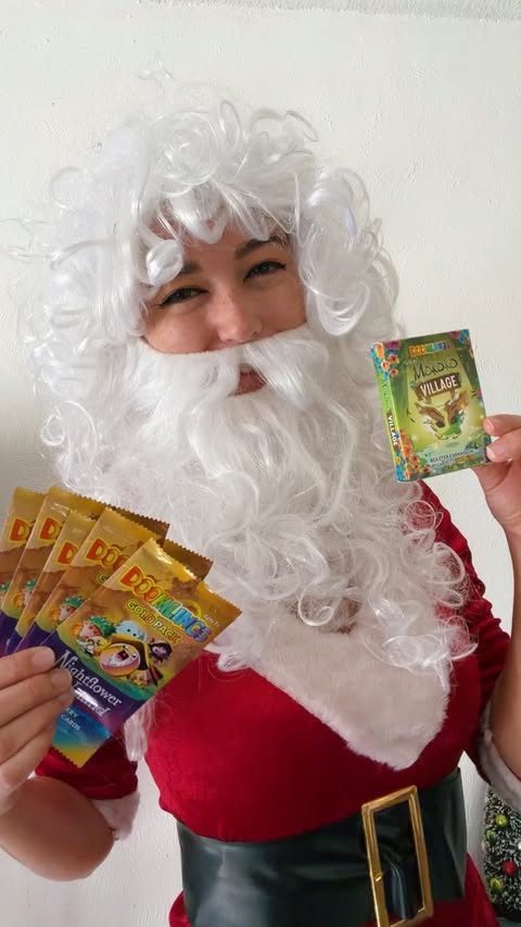 Instagram post by @banzainator for Doomlings. Caption reads: Santa's back from vacay 💅🏼 Nightflower Island &....